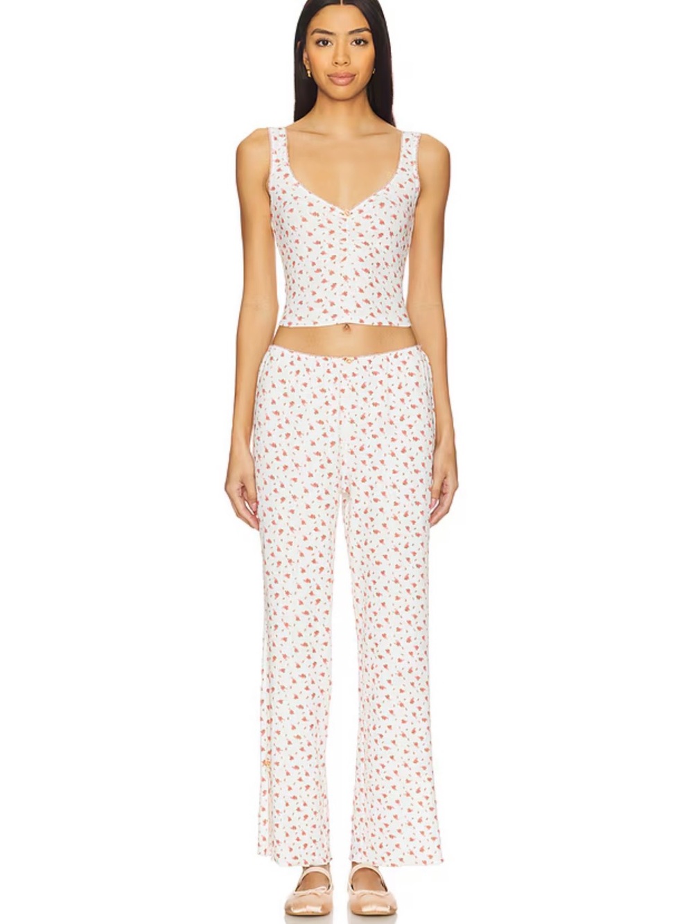 Free People • Fresh In Love Pointelle Pajama Set • NWOT